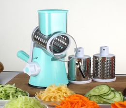 Round Mandoline Slicer Vegetable Cutter Manual Potato Julienne Carrot Slicer Cheese Grater Stainless Steel Blades Kitchen Tool4088298