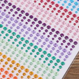 Nail Art Decorations 1pc 3D Sticker Colourful Gem Rhinestone Gradient Adhesive Decals Manicure Slider Design