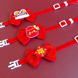 Dog Apparel Pet Collar Cute Christmas Holiday Year Decoration Adjustable Neck Strap Atmosphere Bow Tie Cat Accessories