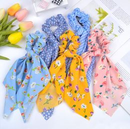 Girls Headwear Women Accessories Hair Bands Ties Scrunchie Ponytail Holder Rubber Rope Decoration Big Long Bow3244786