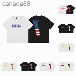 National Flag Summer Mens Women Designers t Shirts Loose Tees Fashion Brands Tops Man s Casual Vlones Shirt Luxurys Clothing Street Shorts SAW7