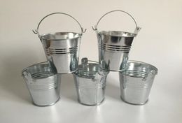 D75XH75CM Metal cup Planter tin box Iron pots Silvery wedding Succulent Pot mini bucket SF020S7752646