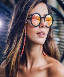Retro Colorful Women Eyeglass Chains Strap Fashion Cotton Sunglasses Neck String Cord Retainer Eyewear Lanyard Holder 60pcslot4339778