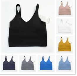 2024 Yoga outfit lululemenlI Type Back Align Tank Tops Gym Clothes Women Casual Running Nude Tight Sports Bra Fitness Beautiful Underwear Vest Shirt 6612ess