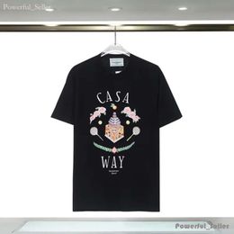 Designer Casablanca Mens T Shirts Short Sleeve Casablanc Shirts Casual Clothing Dress Polo Business Tee Top M-3XL 2056