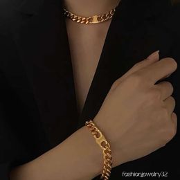 Golden Cuban Link Chain Chunky Chains Gold Plated Designer Necklace for Men Women