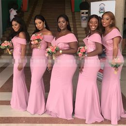 2024 Mermaid Bridesmaid New Styles Sweep Train Formal Wedding Maid Of Honour Dresses Satin Wed Designer Sexy Guest Dress Prom Party Gowns 403