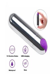 Vibrators USB Recharge Strong Adult Sex Toys Product Vibrator 10 Speed Vibrating Mini Shape Waterproof Gspot Massage Stimulator293821107