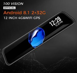 Car Video 4G Android 81 DVR 12 Inch Rearview Mirror HD 1080P GPS WIFI ADAS Dash Cam Dual Lens Recorder Auto Camera Registrar DVRs5005772