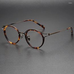 Sunglasses Frames Top Quality Japanese Designer Handmade Acetate Titanium Glasses Men Women Retro Vintage Optical Prescription Eyewear