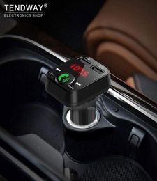 Car Phone Charger Wireless Bluetooth Car Kit Led Display Mobile Multi Usb Charger Fm Transmitter Mp3 Player Car Charger5569327