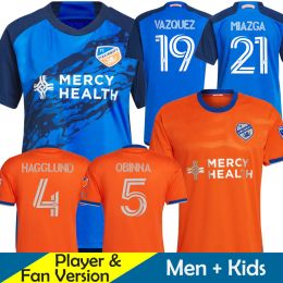 23/24 Fc Cincinnati Soccer Jerseys Kids Kit 2023 2024 Mls Football Shirt Home Away Training Player Version Camisetas Futbol Maillot