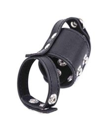Penis Extender Cage Ring Dildo Restraints For Men Leather Cock Scrotum Bound Ball Stretcher Male 2107226279314