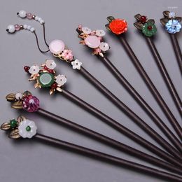 Hair Clips Wood Hairpin Pan Headdress Style Pull Accessories For Girls