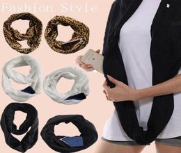 Novelty Warm Scarves Women Winter Convertible Infinity Scarf With Pocket Zipper Ladies Fashion Circle Shawl Scarves40067858105590