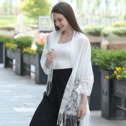 Scarves Dress Shawl Sunscreen Hair For Female Neckerchief Bridesmaid Beach Yarn Bride Lace Scarf Women