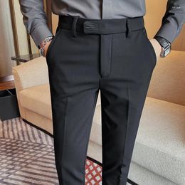 Men's Suits Autumn Winter Thickened Warm Suit Pants Casual Business Formal High Waist Social Office Trousers Men Clothing 28-38