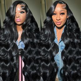 250 Density Body Wave 30 40 Inches HD 13x4 13x6 Lace Front Human Hair Wigs For Women Brazilian Pre Plucked Lace Frontal Wig 240123