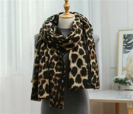 Cashmere Scarf For Women Luxury Leopard Warm Hijab Winter Lady Pashmina Shawls And Wraps Foulard Thick Blanket 2201061177332