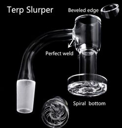 awesome smoke Perfect Weld OD 20mm 14mm male female Beveled Edge Terp Slurper opaque bottom clear nails with spiral Quartz Banger 1935320