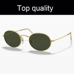 Óculos de sol ovais luxuosos para homens e mulheres, óculos de sol para homens e mulheres, lentes de vidro real com proteção uv400 e estojo de couro