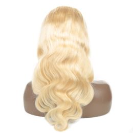 Peruvian Indian Brazilian 100% Human Hair 613# Color Full Lace Wig Blonde 10-26inch Hair Products Wigs