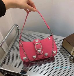 Evening Bags Fashion Love Underarm Bag Temperament Commuting Chains Handbags Spring Summer Sweet Girls Versatile Shoulder