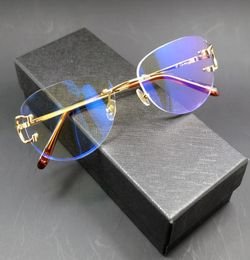 Clear Eye Glasses Frame Fashion Mens Decoration Vintage Luxury Designer Eyewear Stylish Eyeglasses Rimless Optical High Qua1224542
