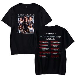 Singer Danna Paola XT4S1S Tour 2023 Oversized T Shirt Women Men Y2K Streetwear Hip Hop Short Sleeve Funny Tshirt Graphic Tees