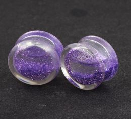 Ear plug tunnel F58 60pcs mix 616mm body Jewellery Glitter flesh tunnel Liquid plug Piercing Gauge Plug2131928