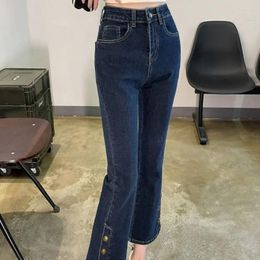 Women's Jeans Flare Flared Blue Womens With Pockets High Waist S Brown Pipe Bell Bottom Trousers And Capris Cropped Pants For Women R