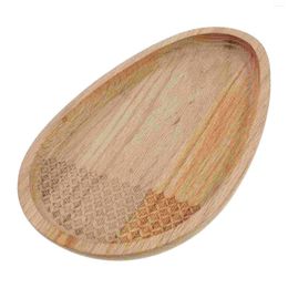 Plates Round Red Oak Pallet Tray Tea Dessert Serving Fruit Plate Candy Storage Wooden El Dried Fruits