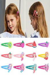 Baby Girls Barrettes Clips Hairpins Infant Candy Colour Hairgrips Children Solid Safety Simple Cute BB Clip Kids Animal Hair Access7389778