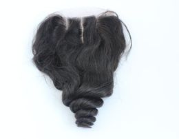 7A Lace Closure 35x4 Burmese hair Loose Wave Human Hair Top Lace Closures Pieces With Bleached Knots Middle 3 Way Part Stock4062158