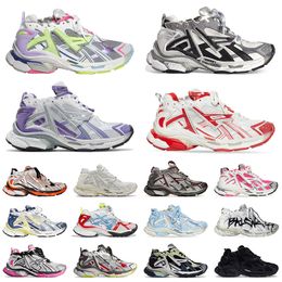 Track Runners 7 balencaigaes Women Mens Designer belenciaga White Black Silver Pink Graffiti Dark belanciaga Tennis Shoes grandpa ancien daddy Sneakers