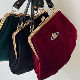 Women's Evening Bags Fashion Saturn Embroidery Velvet Handbag