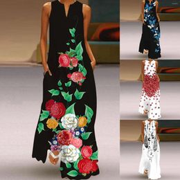 Casual Dresses Women's 3D Face Print Autumn V-Neck Long-Sleeved Relaxed Elegant Chic Flower Vintage Maxi Dress Vestidos De Mujer