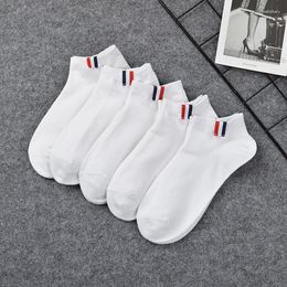 Men's Socks 5 Pairs Lot Men Boy Ladies Cotton Blend High Quality Bee Striped Ankle Sporting Casual Athletic Hip Hop