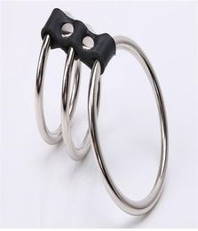 Sex leather stainless steel delay ring shackles ring penis ring adult articles sex appeal tools9035743