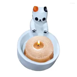 Candle Holders Cartoon Kitten Holder Cute Scented Light Stand For Table Centrepiece Home