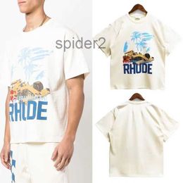 Mens t Shirt Rhude Designer Pure Cotton Tees Street Fashion Casual Couple Matching Short Sleeves S-xl WJ8U