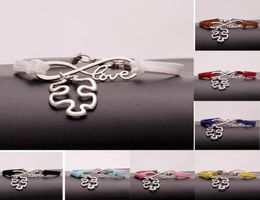 10pcslot Infinity Love 8 Autism Puzzle pendant Bracelet Charm Pendant WomenMen Simple BraceletsBangles Jewelry Gift A14725802179573373