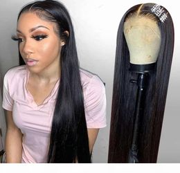 30 inch lace front human hair wigs 13x4 straight Pre Plucked Brazilian hd full frontal Wig6074782
