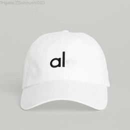 23SS Designer Aloo Yoga Ball Cap Baseball Hat Fashion Summer Women Versatile Big Head Surround Show Face Wear Duck Tongue For Lulus Black 5DA7