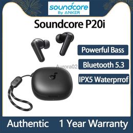 Cell Phone Earphones Anker Soundcore P20i TWS True Wireless Bluetooth Earbuds Powerful Bass Earphone Water Resistant Gaming Headset with mic YQ240219