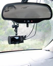 R300 27 quotLCD Wide Angle High Definition Dual Lens Dash Cameras Car Camera GPS Logger and Gsensor R300 Car DVR R3008884694