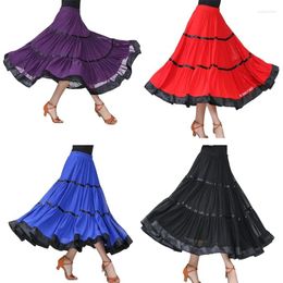 Stage Wear Ballroom Dancing Costume Long Skirts Competition Ladies Waltz Dance Skirt Modern Standard Tango Dancewear For Women