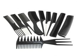 10 years store 10pcs Set Professional Hair Brush Comb Salon Barber Antistatic Hair Combs Hairbrush Hairdressing Combs Hair Care S8750719