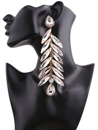 Large Earrings Statement Drop Dangle Earring Women Geometric Crystal Oversize Long Tassel 240130