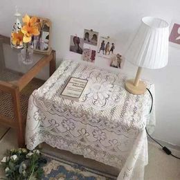 Table Cloth Lace Tablecloth White Bedside Row Frame Coffee With Cover Small Fresh Square Stall F6X2575